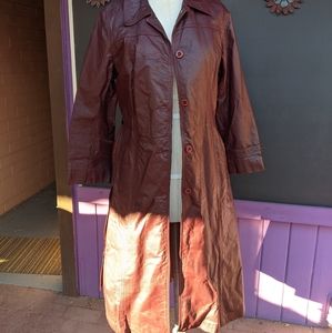 Vintage Oxblood leather coat
